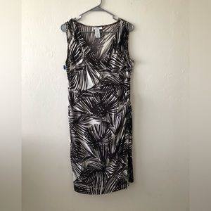 LONDON STYLE Womens Sleeveless Dress Size 12 Brown & Cream New